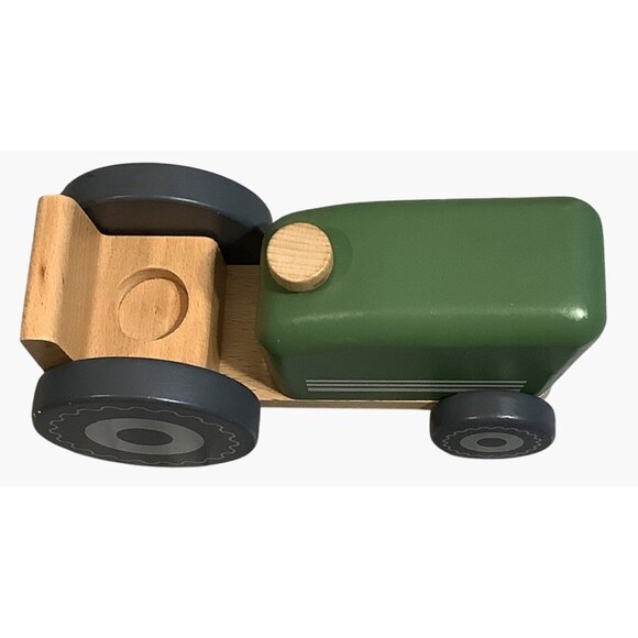 Hearth & Hand With Magnolia Wooden Toy Tractor Farm Green Tan - Picture 6 of 9